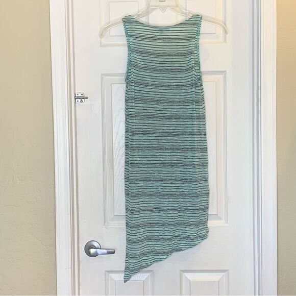 Saks Fifth Avenue Asymmetrical Tank Striped Size Medium - Picture 2 of 9